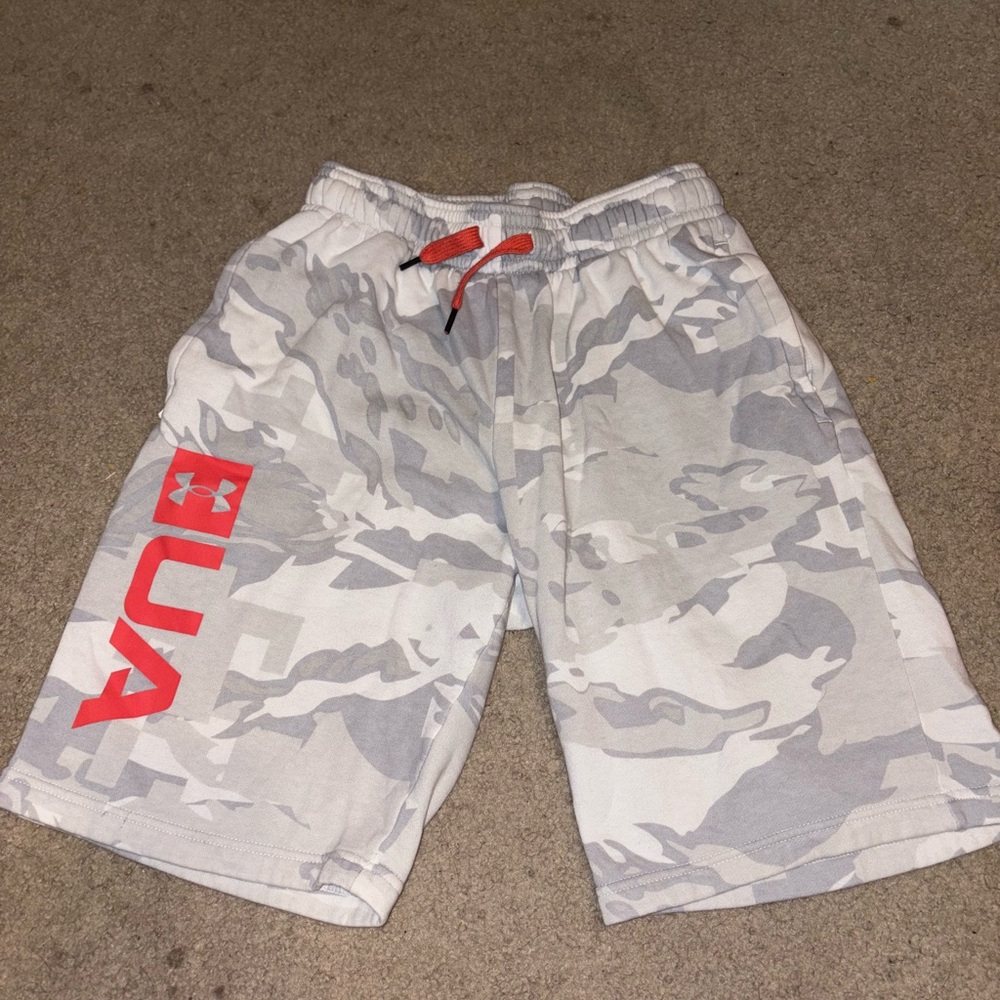 Under Armour White and Gray Shorts